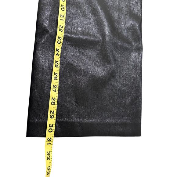 BABATON Soft Faux Leather High Waisted Wide Leg Trousers Black, size 4 - Picture 7 of 8